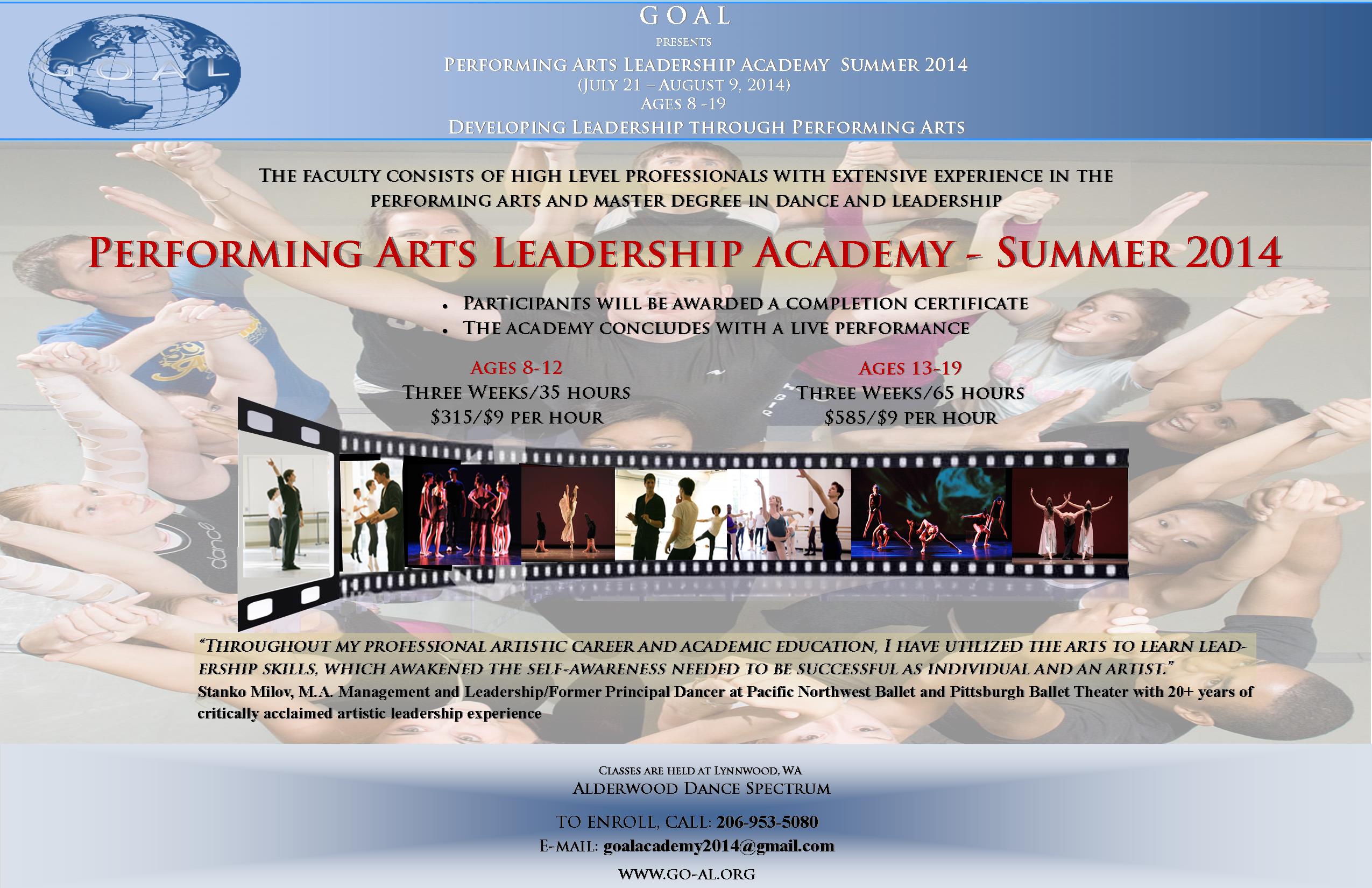 Performing Arts Leadership Academy 2014